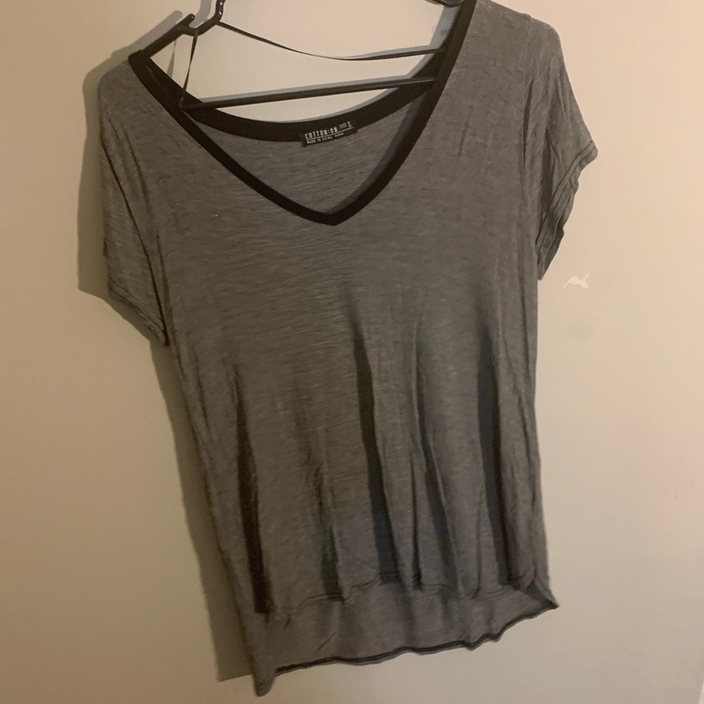 Black and white blouse